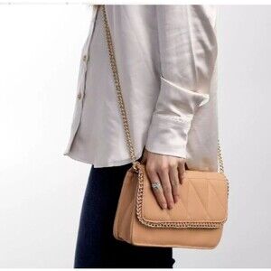 Urban Expressions  Crossbody Purse with GOLD Chain Strap - DARK BROWN NWT $70